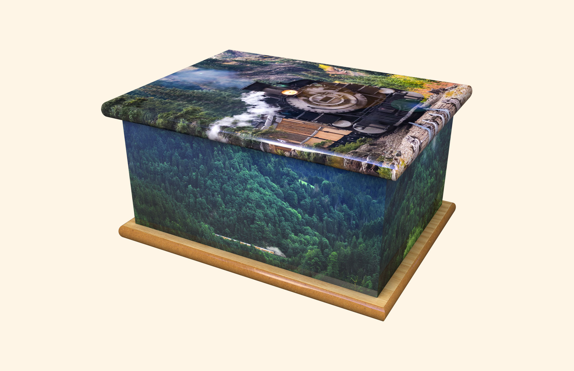 Mountain Express adult ashes casket
